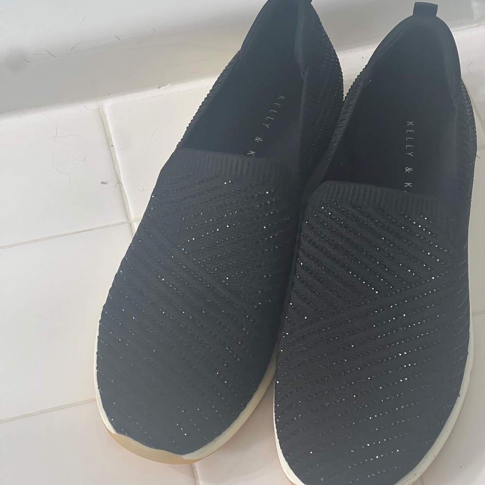 Kelly & Katie Black Slip-On Sneakers